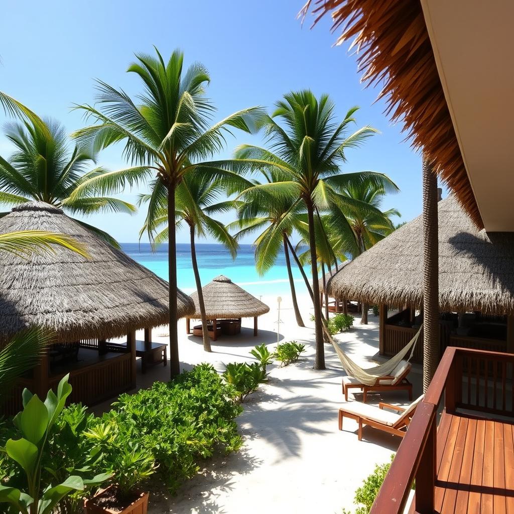 Beachfront bungalow resort in Zanzibar