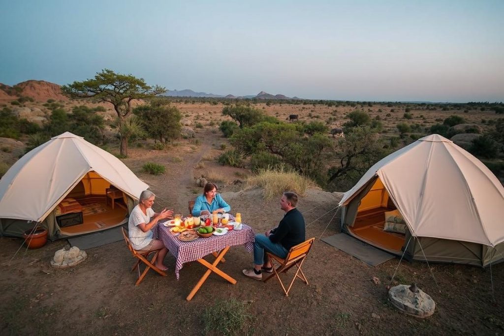 Budget camping safari in the Serengeti during a Tanzania adventure safari