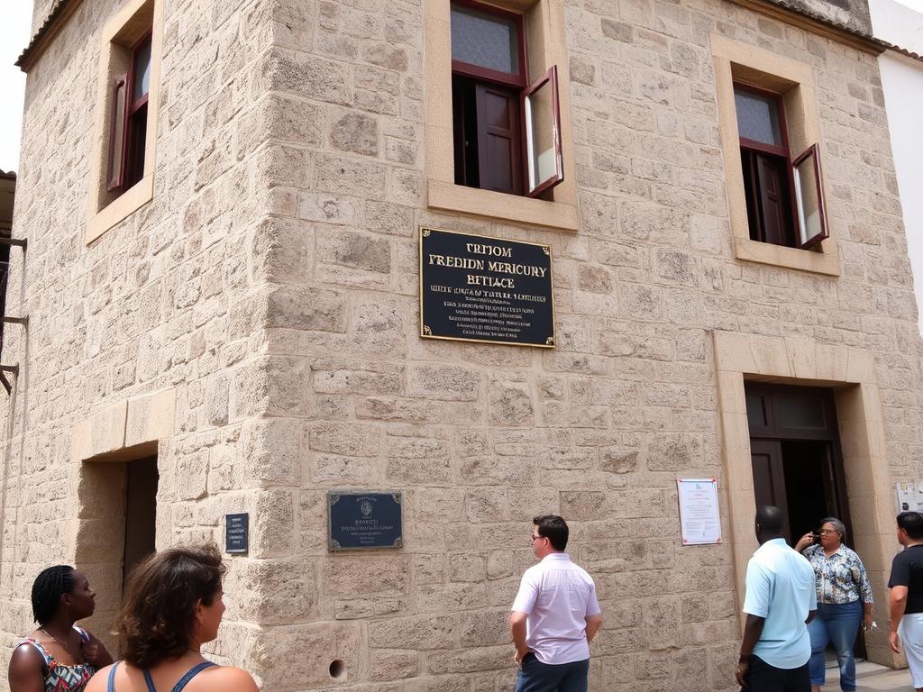 Building in Stone Town where Freddie Mercury was born with commemorative plaque