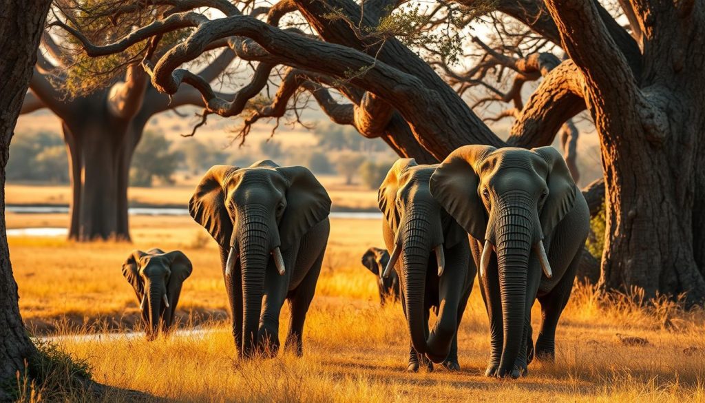Elephants in Tarangire National Park during Tanzania honeymoon safari