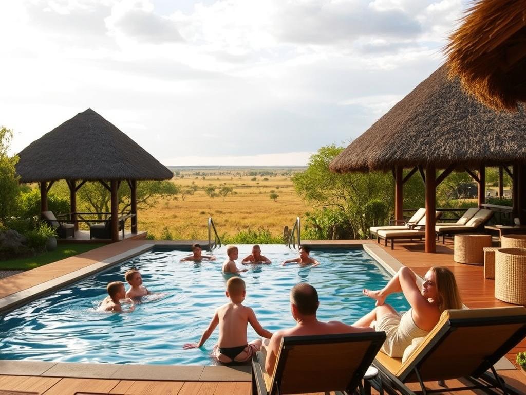 Family-friendly safari lodge in Tanzania with swimming pool