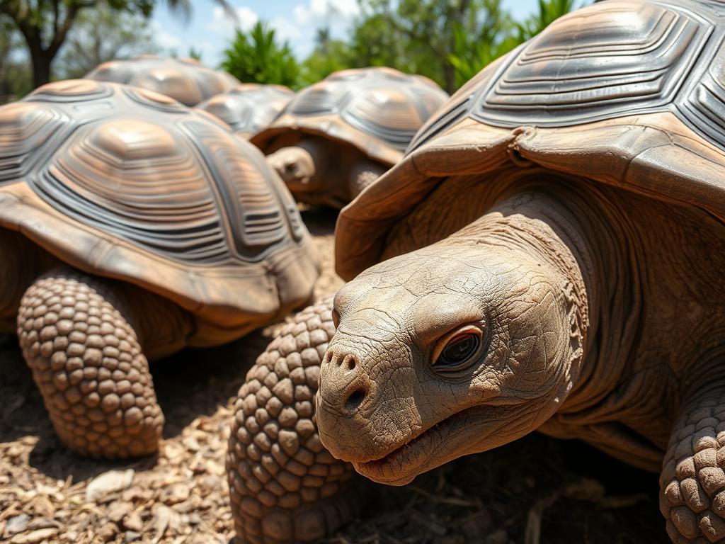 Giant Aldabra tortoises on Prison Island, Zanzibar