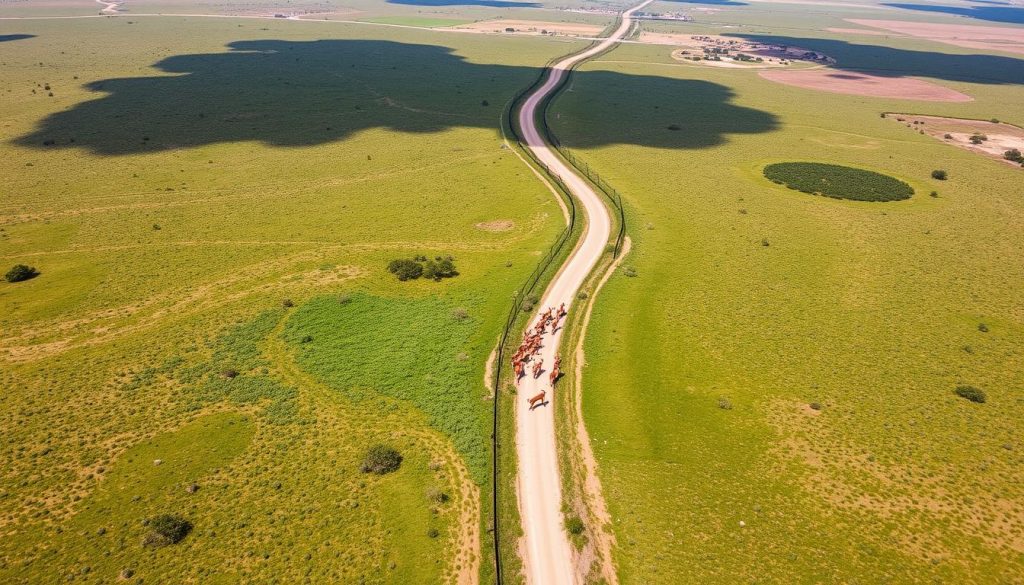 Habitat fragmentation affecting antelope migration routes