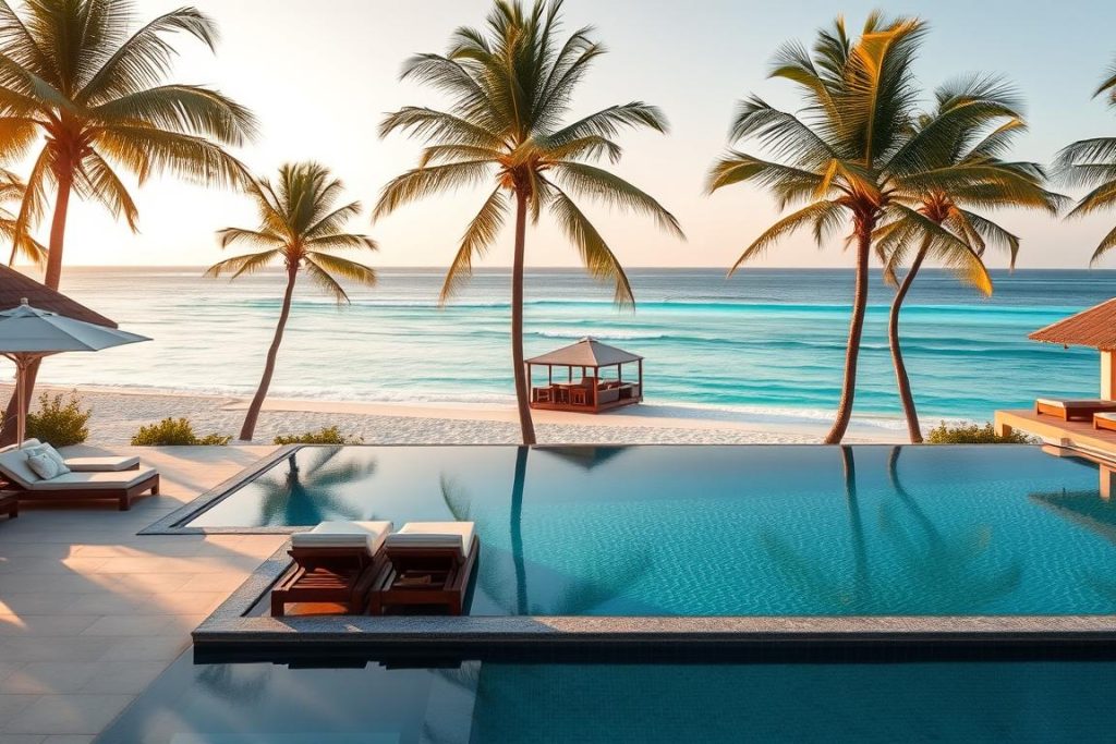 Luxury beach resort in Nungwi with infinity pool overlooking the Indian Ocean