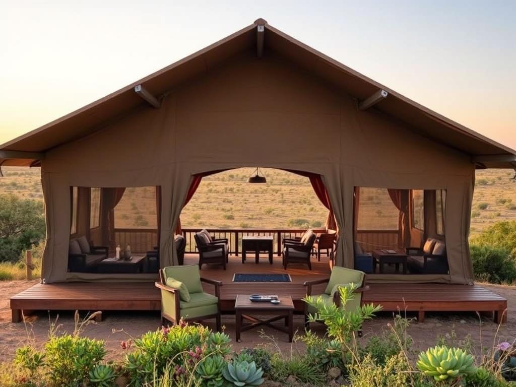 Olakira Migration Camp overlooking the Serengeti plains