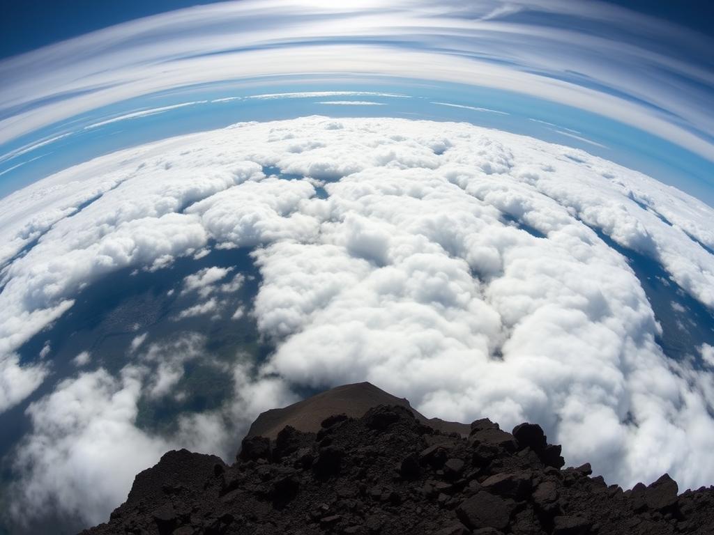 Panoramic view from the Northern Circuit route on Mount Kilimanjaro