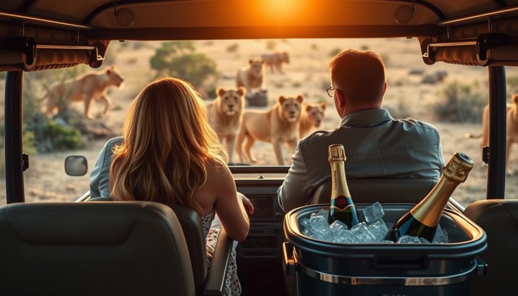 Private game drive during Tanzania honeymoon safari