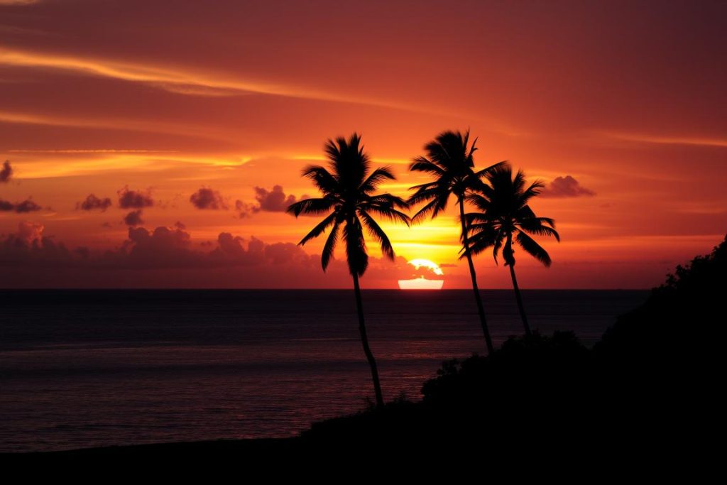 Sunset over the Indian Ocean from Pemba Island Sunset over the Indian Ocean from Pemba Island