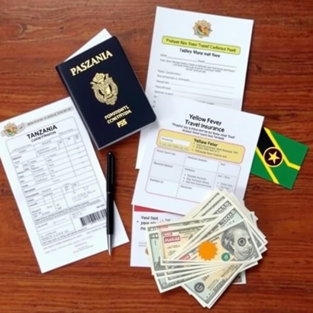 Tanzania visa and travel documents including passport