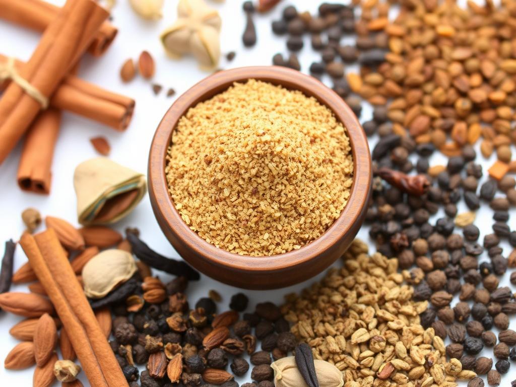 Traditional Zanzibar pilau masala spice blend with whole spices