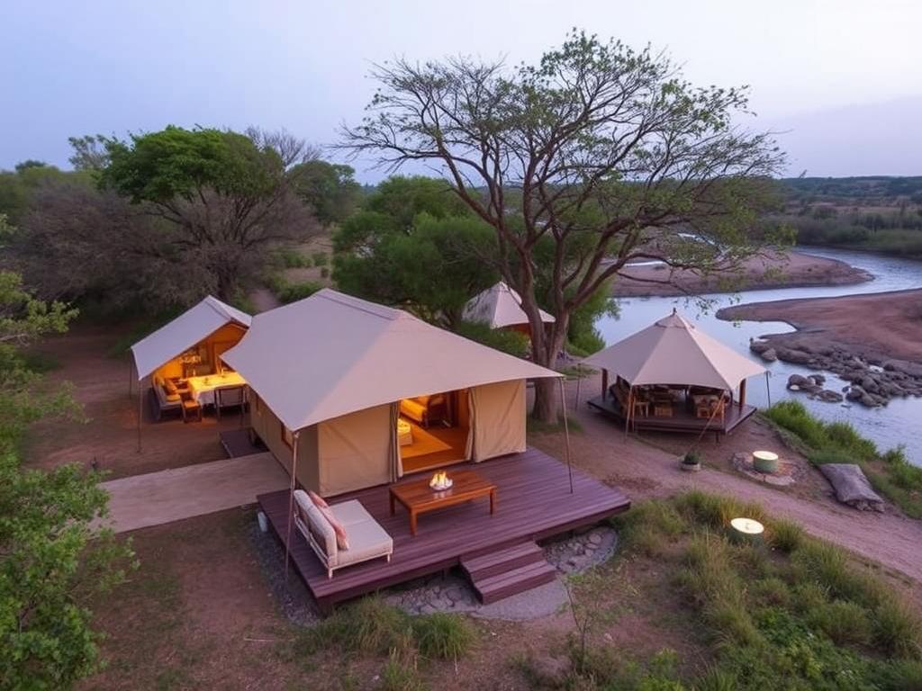 Ubuntu Migration Camp near river crossing point