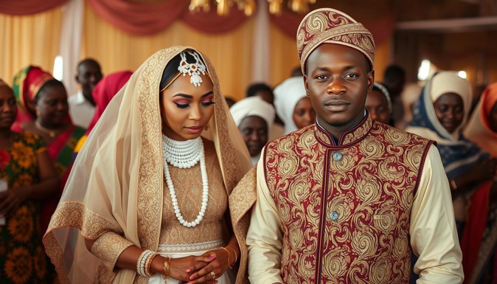Zanzibari wedding celebration showing traditional clothing worn for special occasions